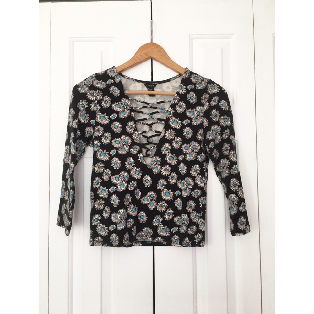 Floral Cross Top